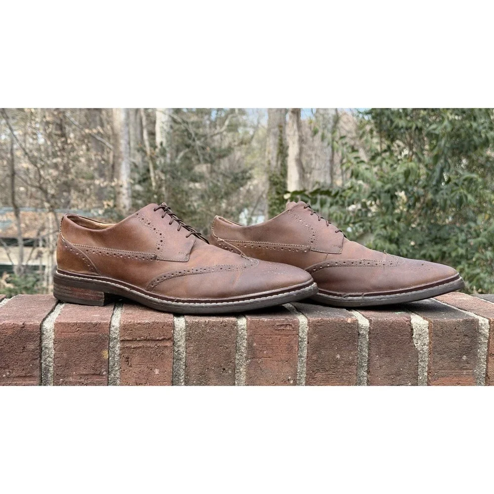 Cole Haan Men's Warren Welt Wingtip Oxford Brown Leather Size 11.5 M